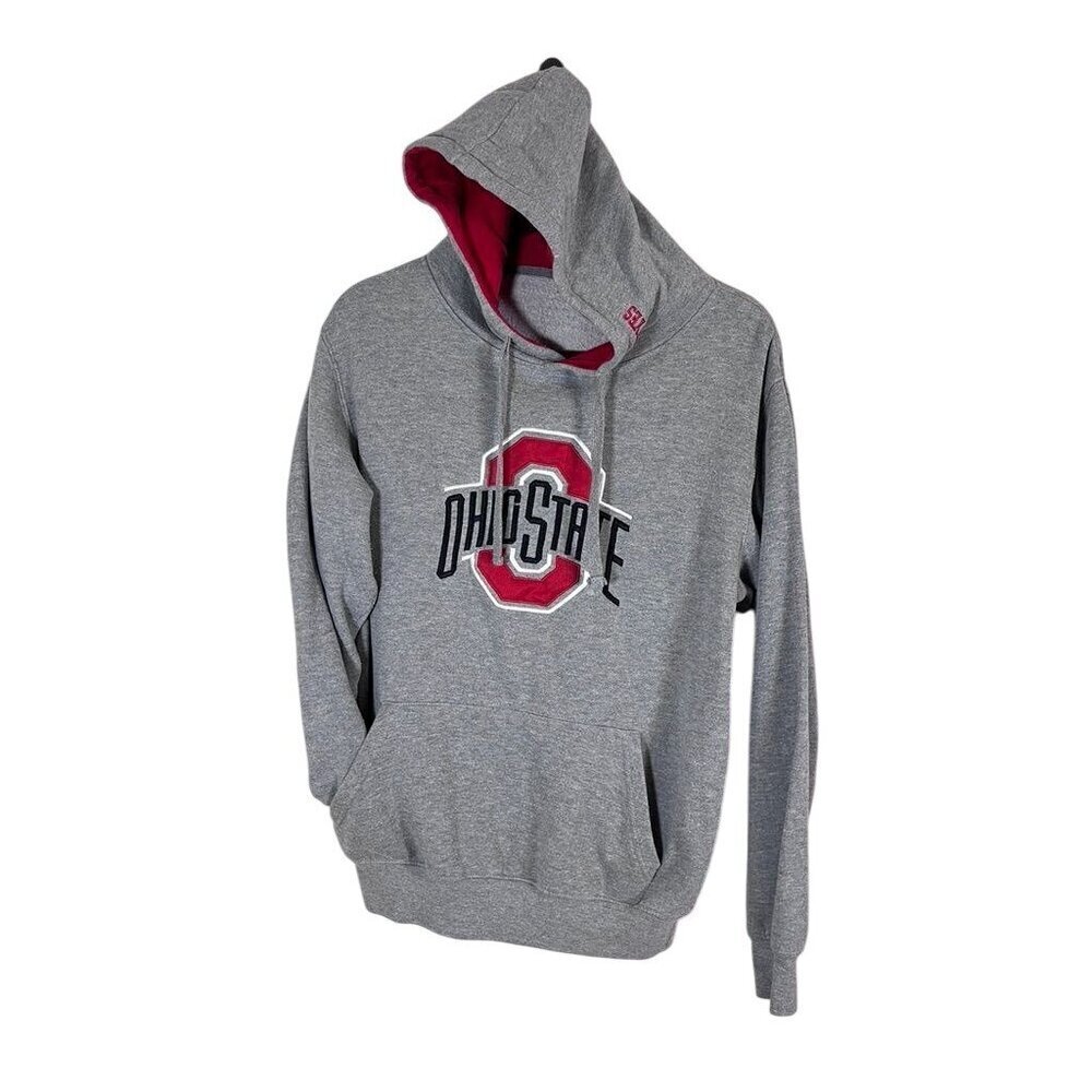 Ohio State Hood Sweatshirt Gray S College Preppy Sports OSU Buckeyes Athletic
